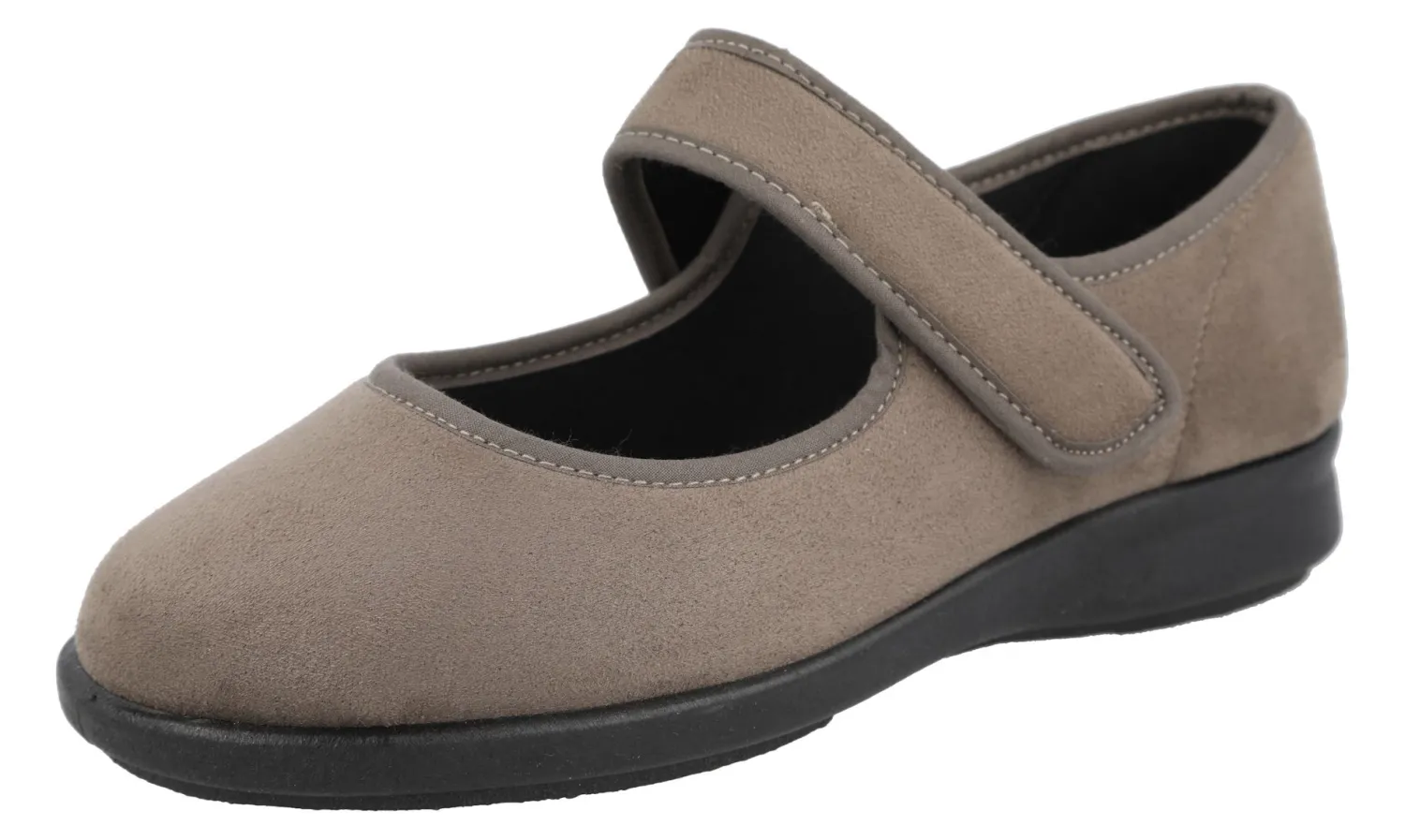 Womens Wide Fit Mary Jane House Shoes - Vole<DB Wider Fit Shoes Fashion