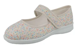 Womens Wide Fit Mary-Jane Easy Access Canvas Shoes - Penguin<DB Wider Fit Shoes Fashion