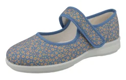 Womens Wide Fit Mary-Jane Easy Access Canvas Shoes - Penguin<DB Wider Fit Shoes Fashion