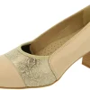 Womens Wide Fit Mid Heel Stretch Panel Court Shoes - Atlantic<DB Wider Fit Shoes Hot
