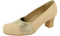 Womens Wide Fit Mid Heel Stretch Panel Court Shoes - Atlantic<DB Wider Fit Shoes Hot