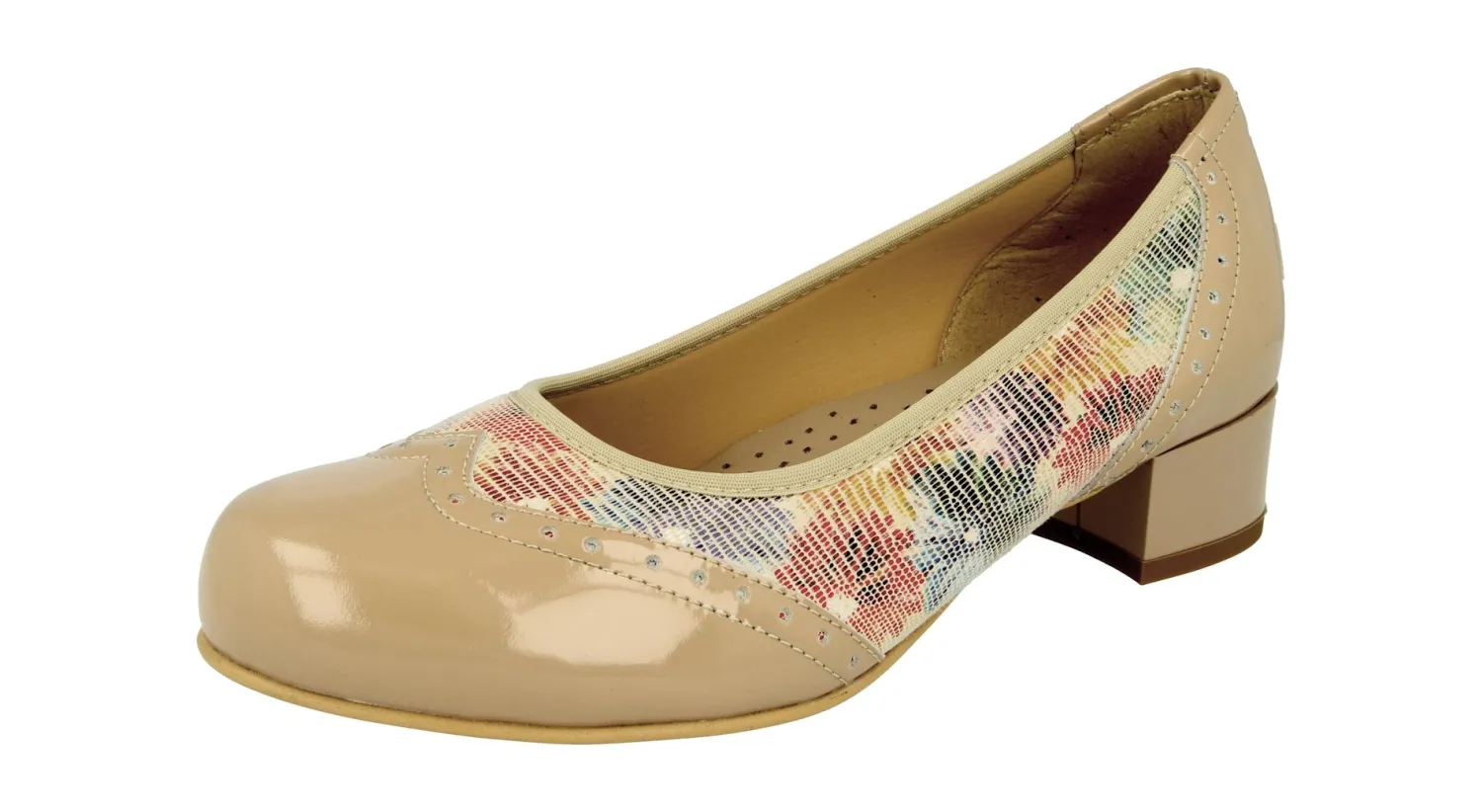 Womens Wide Fit Mid Heel Court Shoes - Badminton<DB Wider Fit Shoes Clearance