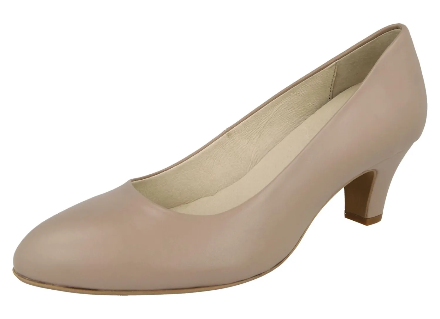 Womens Wide Fit Mid Heel Court Shoes - Paris<DB Wider Fit Shoes Discount