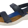Womens Wide Fit Pull Back Strap Flat Sandals  - Kittiwake<DB Wider Fit Shoes Discount