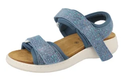 Womens Wide Fit Pull Back Strap Flat Sandals  - Teal<DB Wider Fit Shoes Outlet