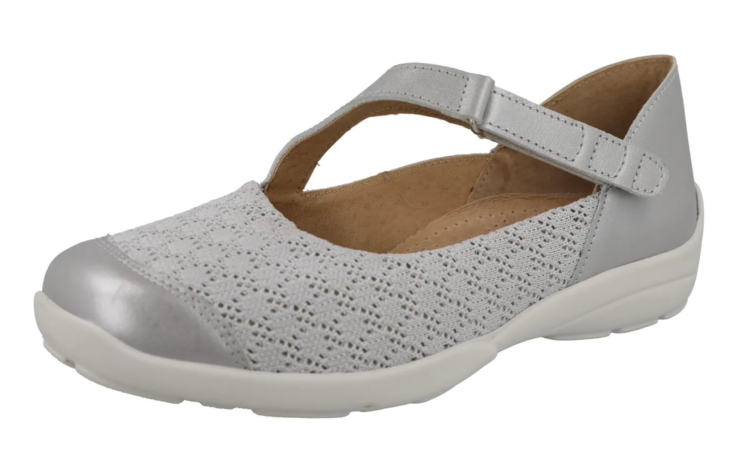 Womens Wide Fit Pull Back Strap Mary-Jane Shoes - Newt<DB Wider Fit Shoes Sale