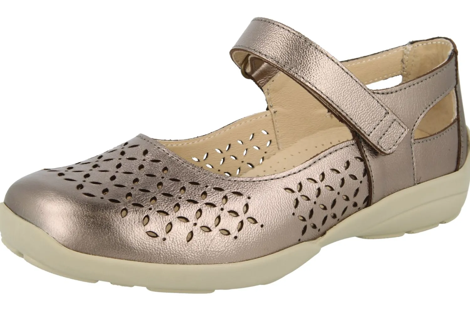 Womens Wide Fit Pullback Strap Flat Shoes - Welland<DB Wider Fit Shoes Fashion