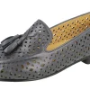 Womens Wide Fit Punched Design Loafers - Driffield<DB Wider Fit Shoes New