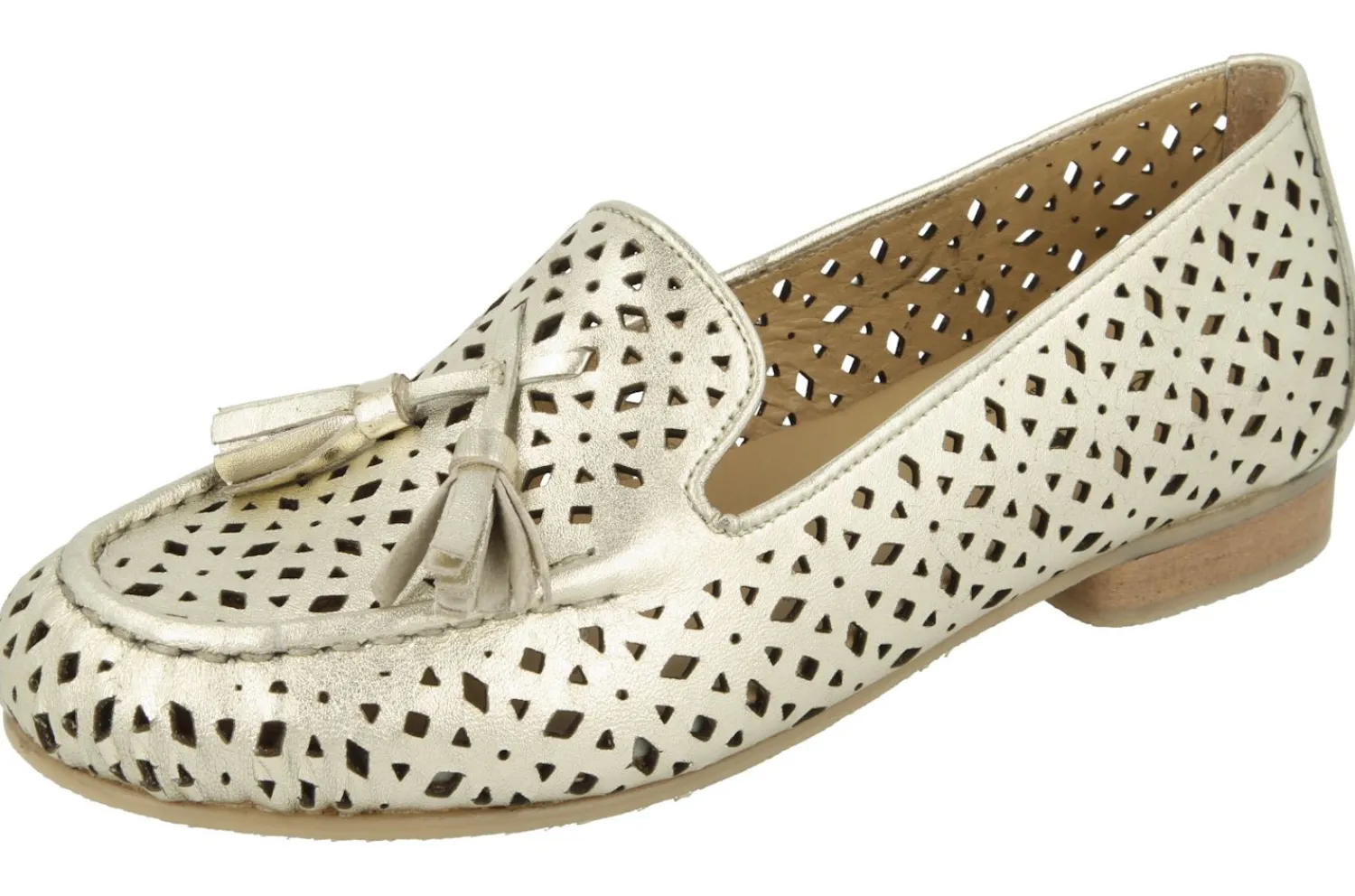 Womens Wide Fit Punched Design Loafers - Driffield<DB Wider Fit Shoes New