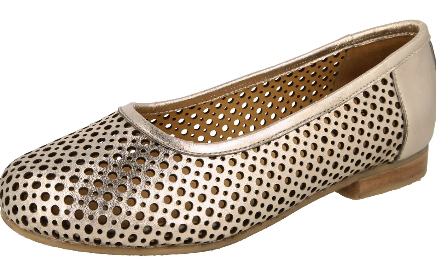 Womens Wide Fit Punched Design Loafers - Emmental<DB Wider Fit Shoes New
