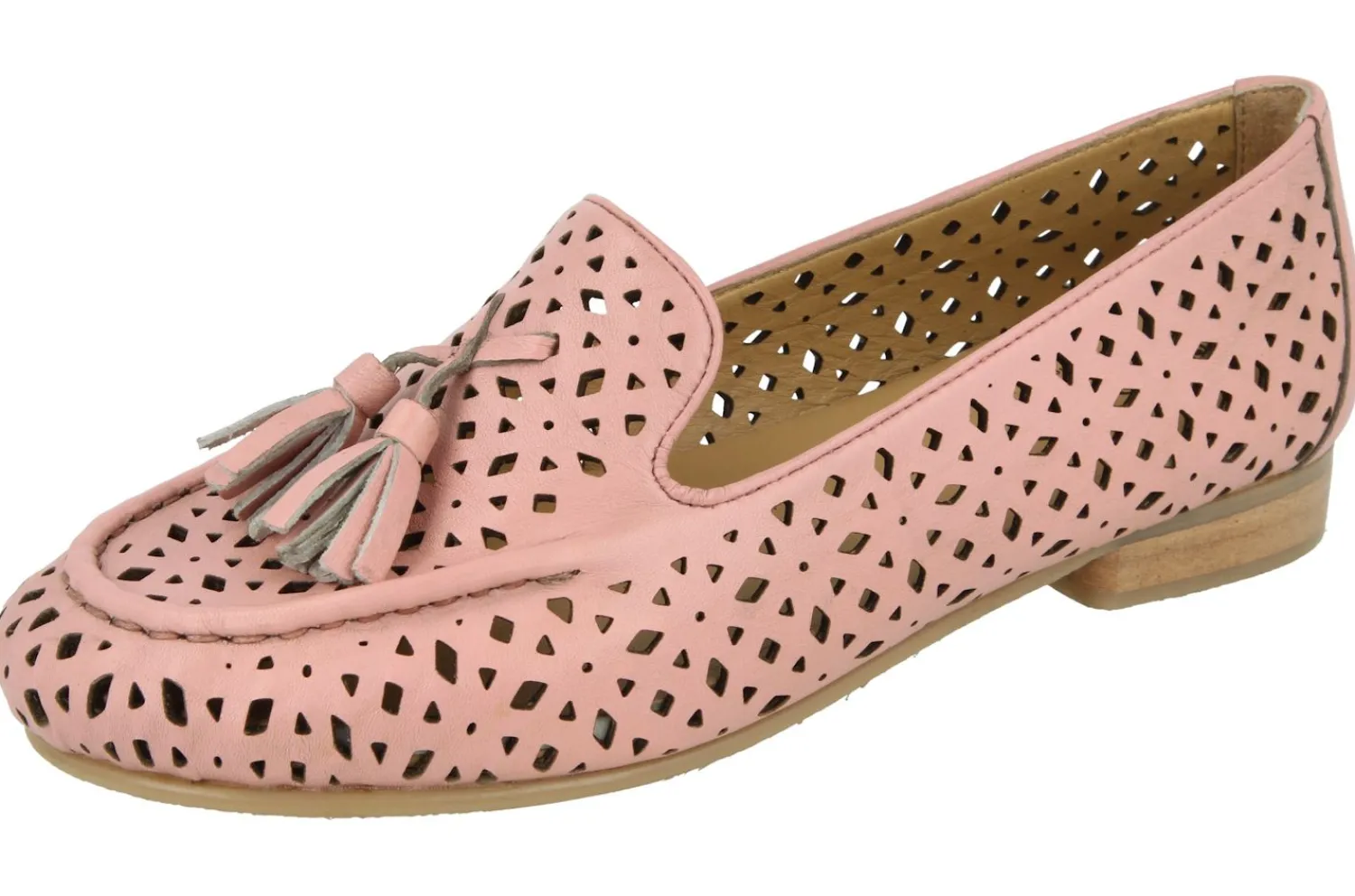 Womens Wide Fit Punched Design Loafers - Driffield<DB Wider Fit Shoes New