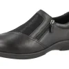Womens Wide Fit Side Zip Easy Access Casual Shoes - Woodlands<DB Wider Fit Shoes New