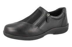 Womens Wide Fit Side Zip Easy Access Casual Shoes - Woodlands<DB Wider Fit Shoes New