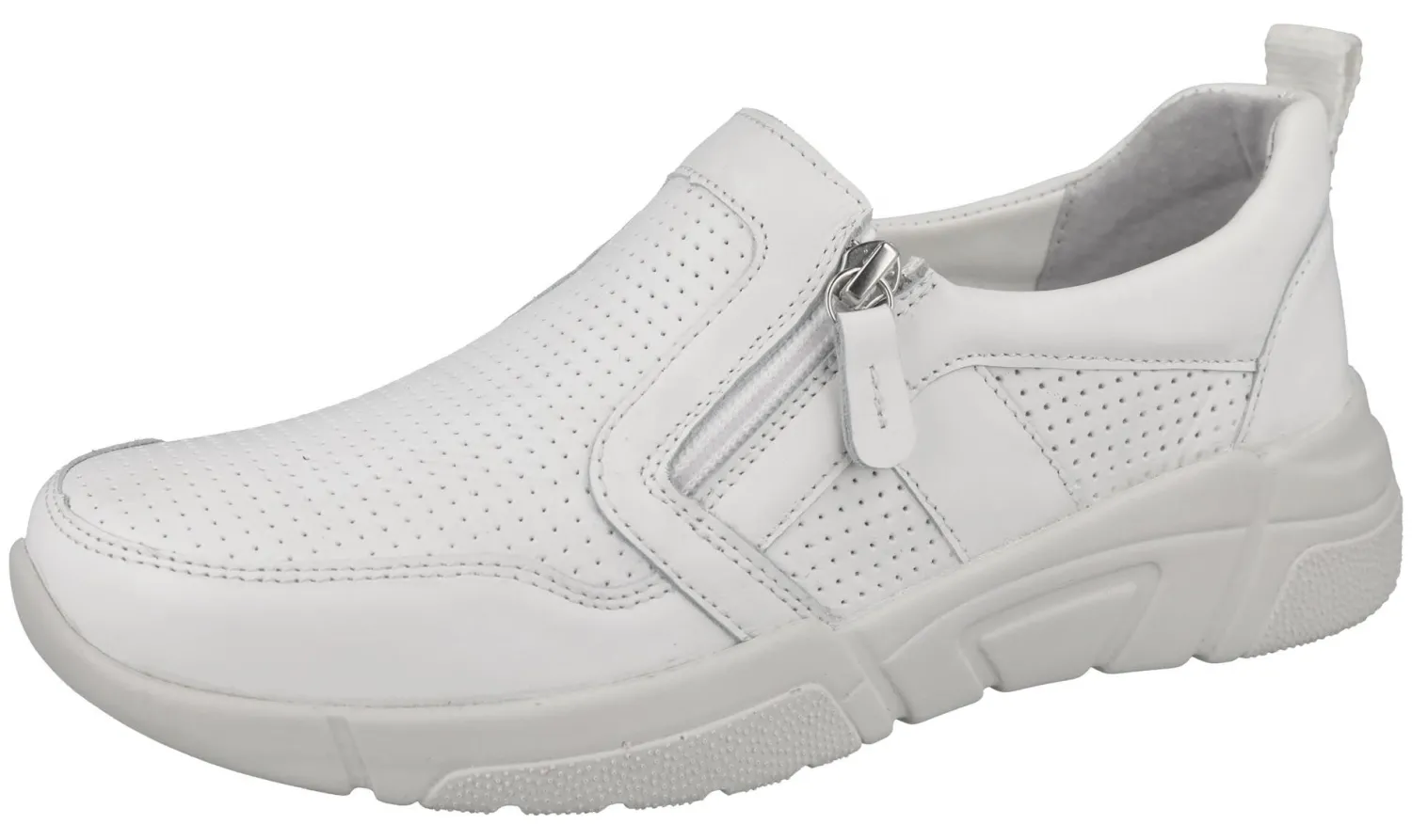 Womens Wide Fit Side Zip Slip On Flat Shoe - Nikita<DB Wider Fit Shoes Fashion