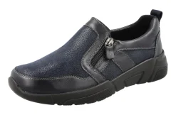 Womens Wide Fit Side Zip Easy Access Casual Shoes - Worth<DB Wider Fit Shoes Clearance