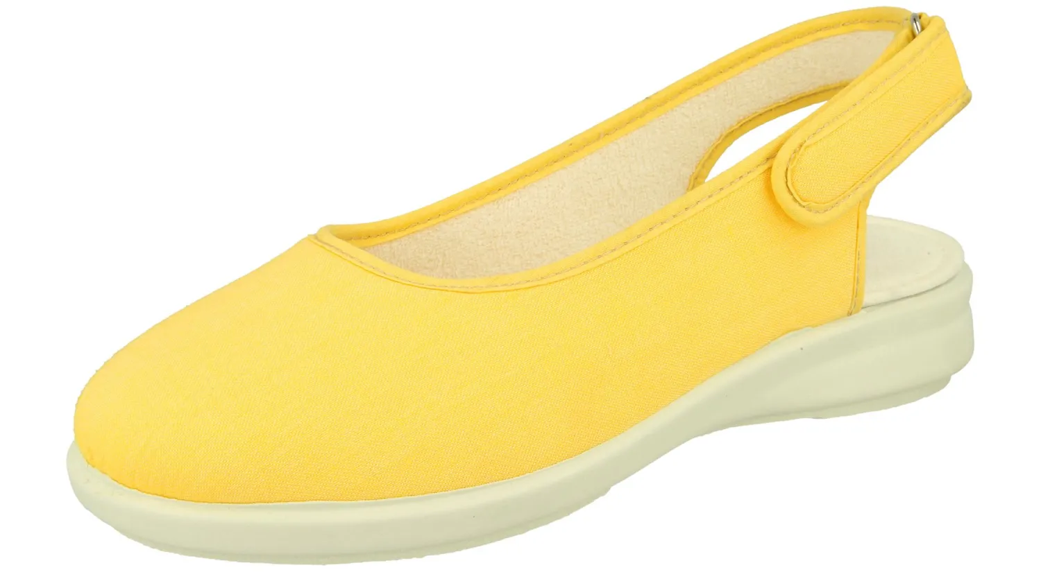Womens Wide Fit Slingback Canvas Shoes - Madonna<DB Wider Fit Shoes Discount