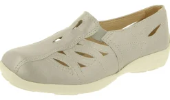 Womens Wide Fit Slip On Punch Design Flat Shoes - Fran<DB Wider Fit Shoes Sale