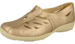 Womens Wide Fit Slip On Punch Design Flat Shoes - Fran<DB Wider Fit Shoes Sale