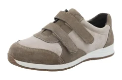 Womens Wide Fit Strap Fastening Trainers - Stonechat<DB Wider Fit Shoes Outlet