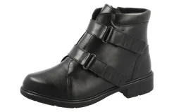 Womens Wide Fit Strap Fastening Easy Access Ankle Boots - Badger<DB Wider Fit Shoes Fashion