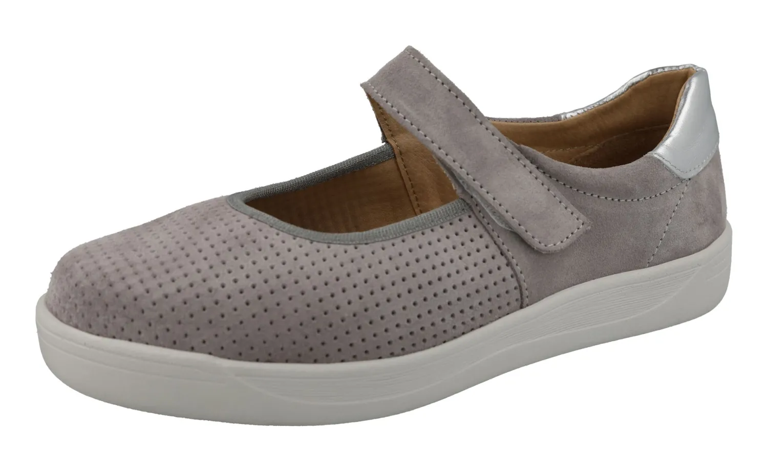 Womens Wide Fit Strap Flat Shoes - Lynx<DB Wider Fit Shoes Fashion