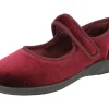 Womens Wide Fit Stretch Fabric Mary Jane Slippers - Whitby<DB Wider Fit Shoes Online