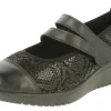 Womens Wide Fit Stretch Fabric Touch Strap Wedge Shoes - Dean<DB Wider Fit Shoes New