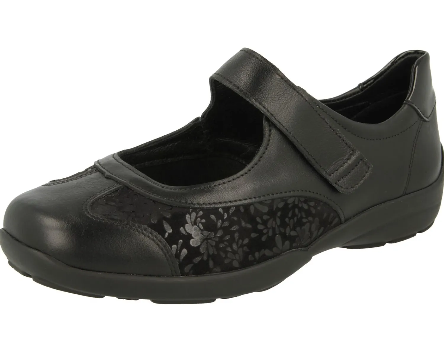 Womens Wide Fit Stretch Fabric Touch Strap Shoes - Winnipeg<DB Wider Fit Shoes Best