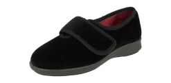 Womens Wide Fit Stretch Fabric Slippers - Nellie<DB Wider Fit Shoes Best