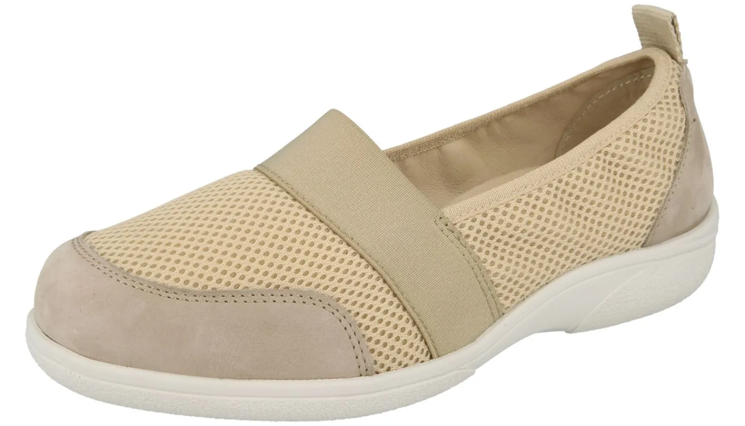 Womens Wide Fit Stretch Fabric Slip On Shoes - Frida<DB Wider Fit Shoes Outlet