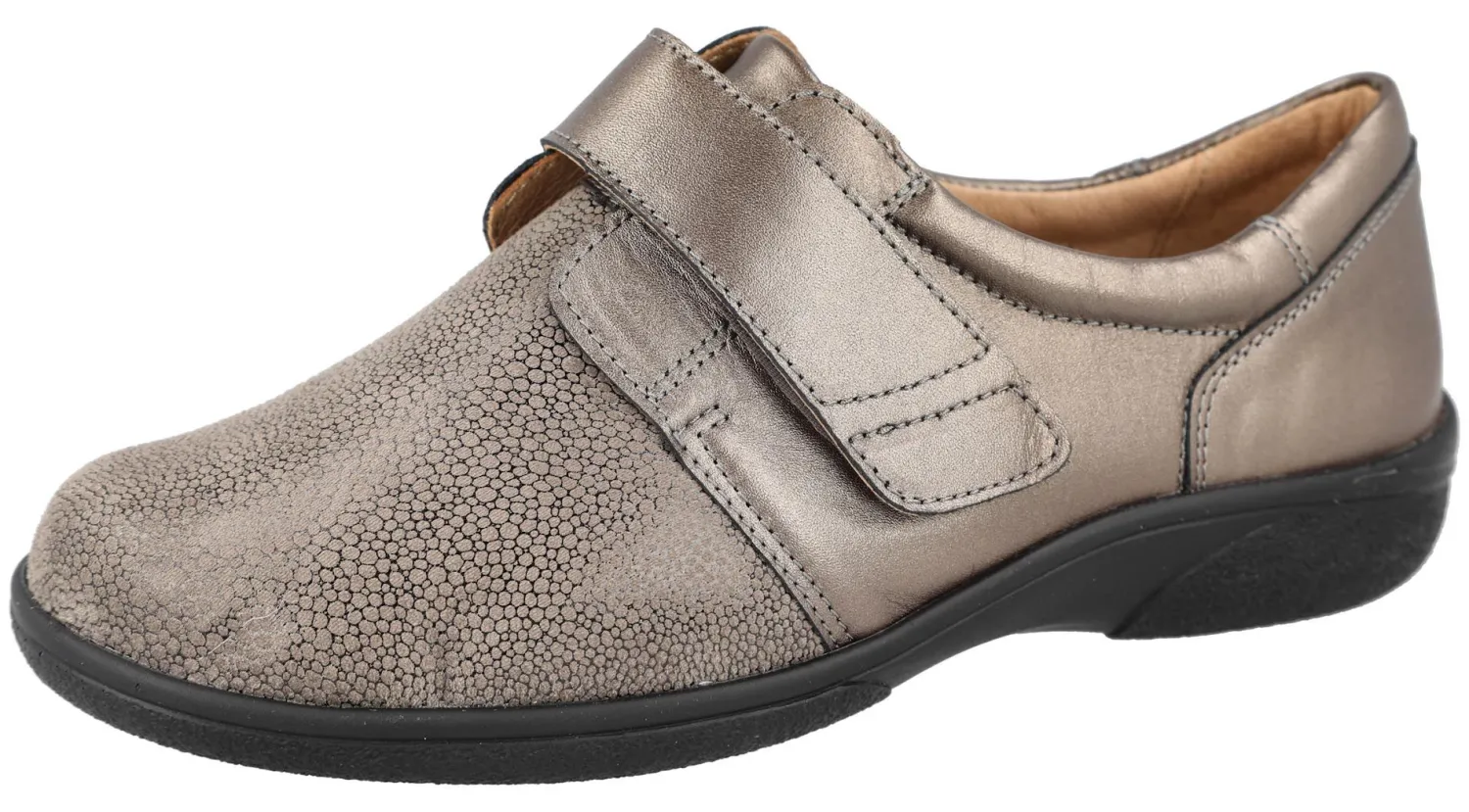 Womens Wide Fit Stretch Flat Shoe - Petula<DB Wider Fit Shoes Outlet