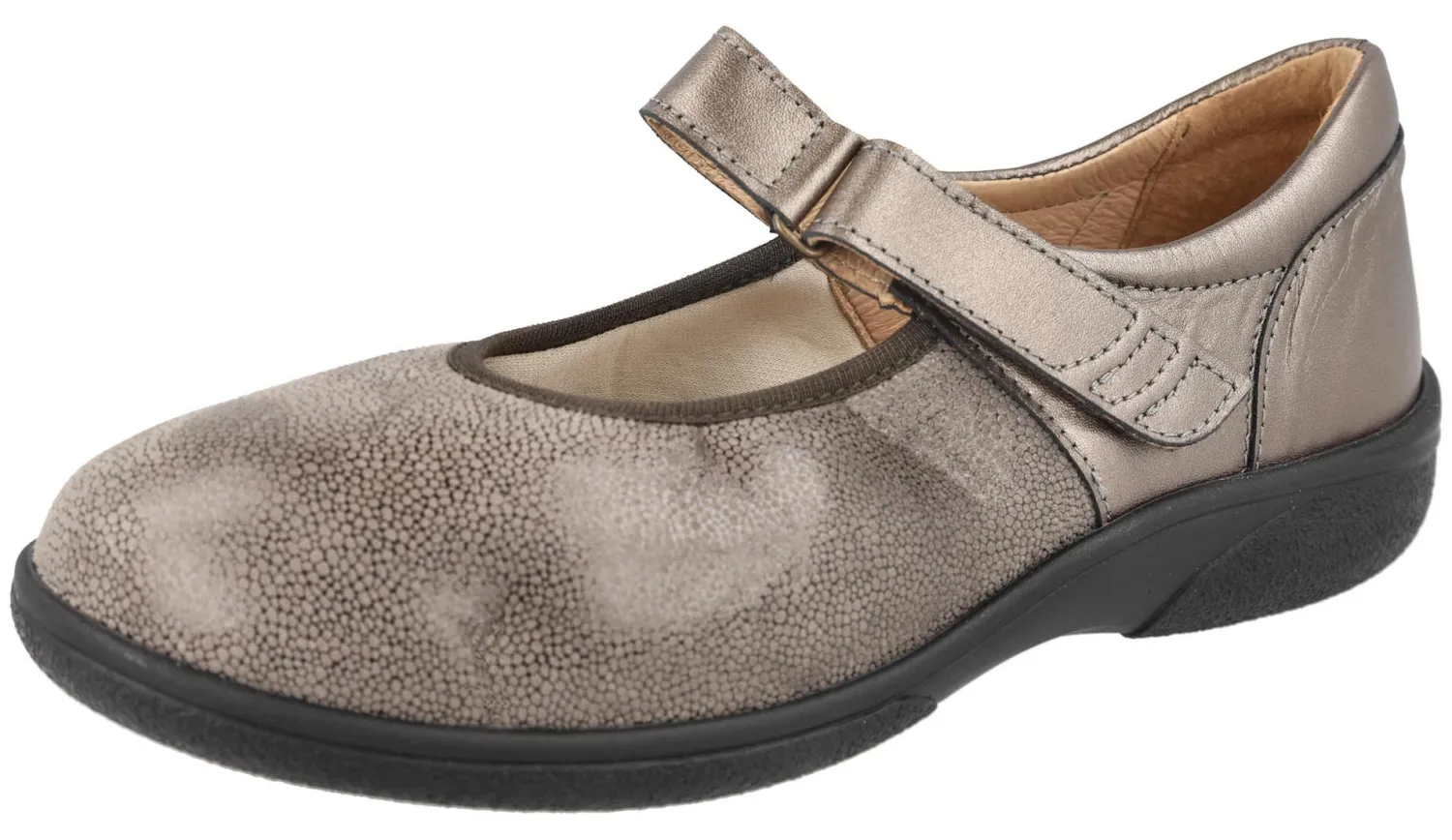 Womens Wide Fit Stretch Flat Shoe - Tansy<DB Wider Fit Shoes New