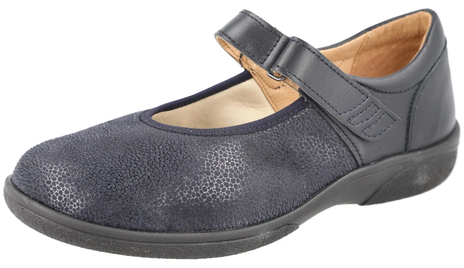 Womens Wide Fit Stretch Flat Shoe - Tansy<DB Wider Fit Shoes New