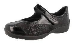 Womens Wide Fit Stretch Fabric Touch Strap Shoes - Winnipeg<DB Wider Fit Shoes Best
