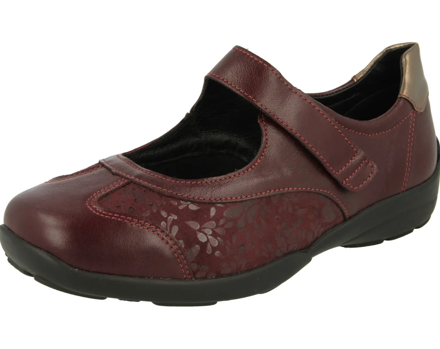 Womens Wide Fit Stretch Fabric Touch Strap Shoes - Winnipeg<DB Wider Fit Shoes Best