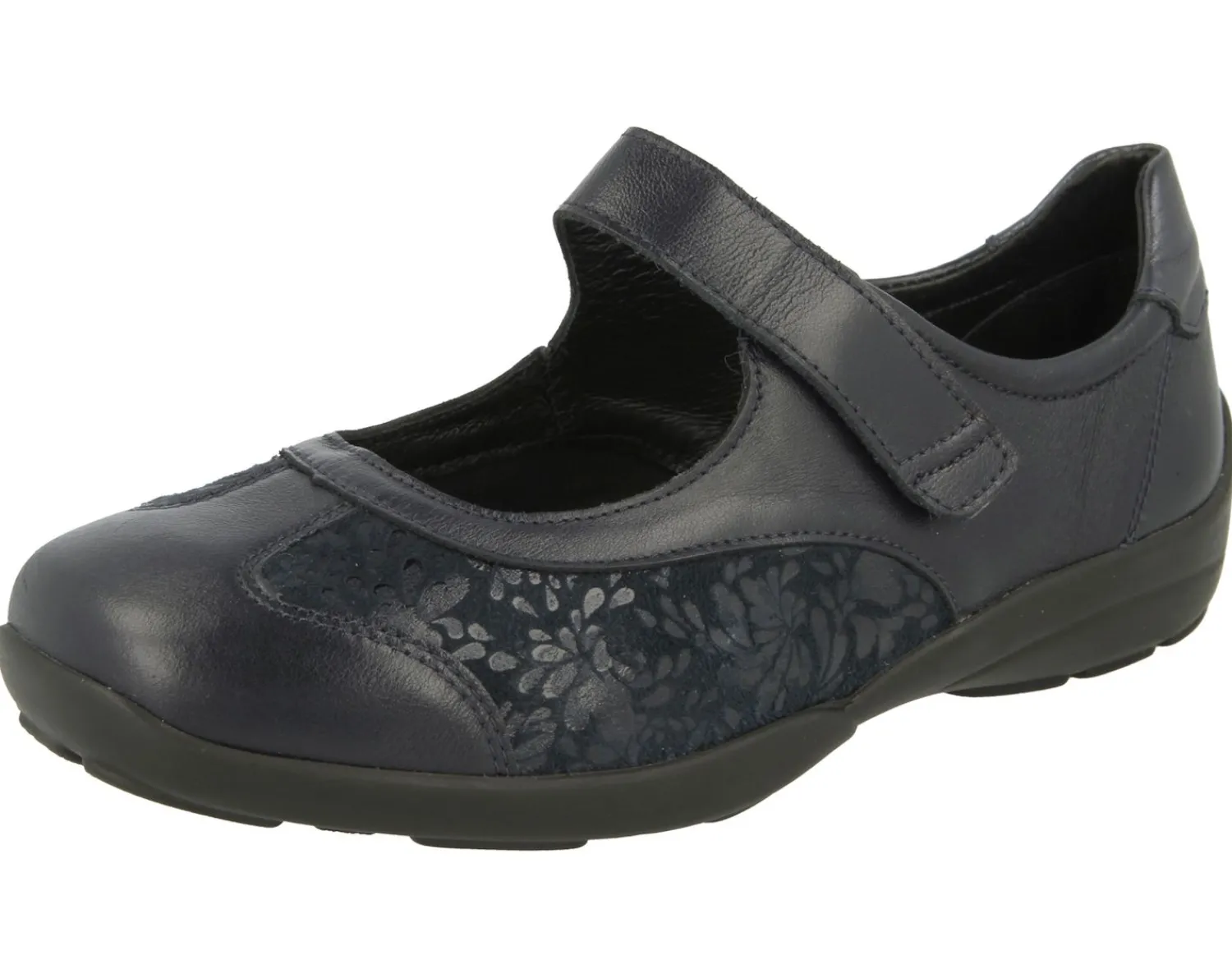 Womens Wide Fit Stretch Fabric Touch Strap Shoes - Winnipeg<DB Wider Fit Shoes Best