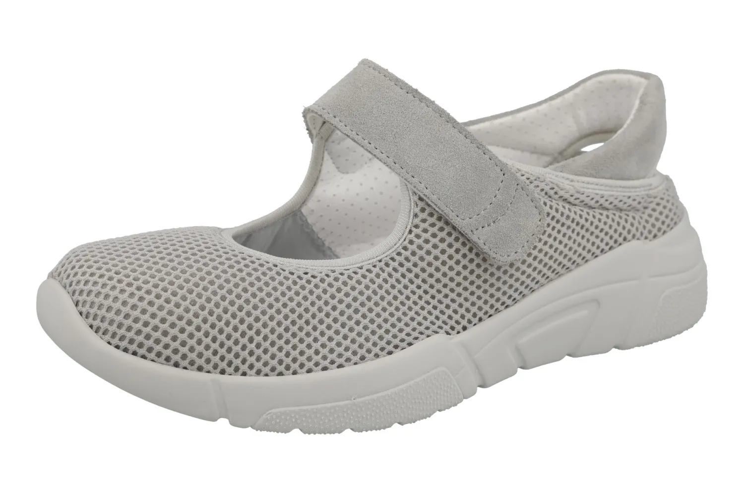 Womens Wide Fit Stretch Mary-Jane Casual Shoes - Panther<DB Wider Fit Shoes Fashion