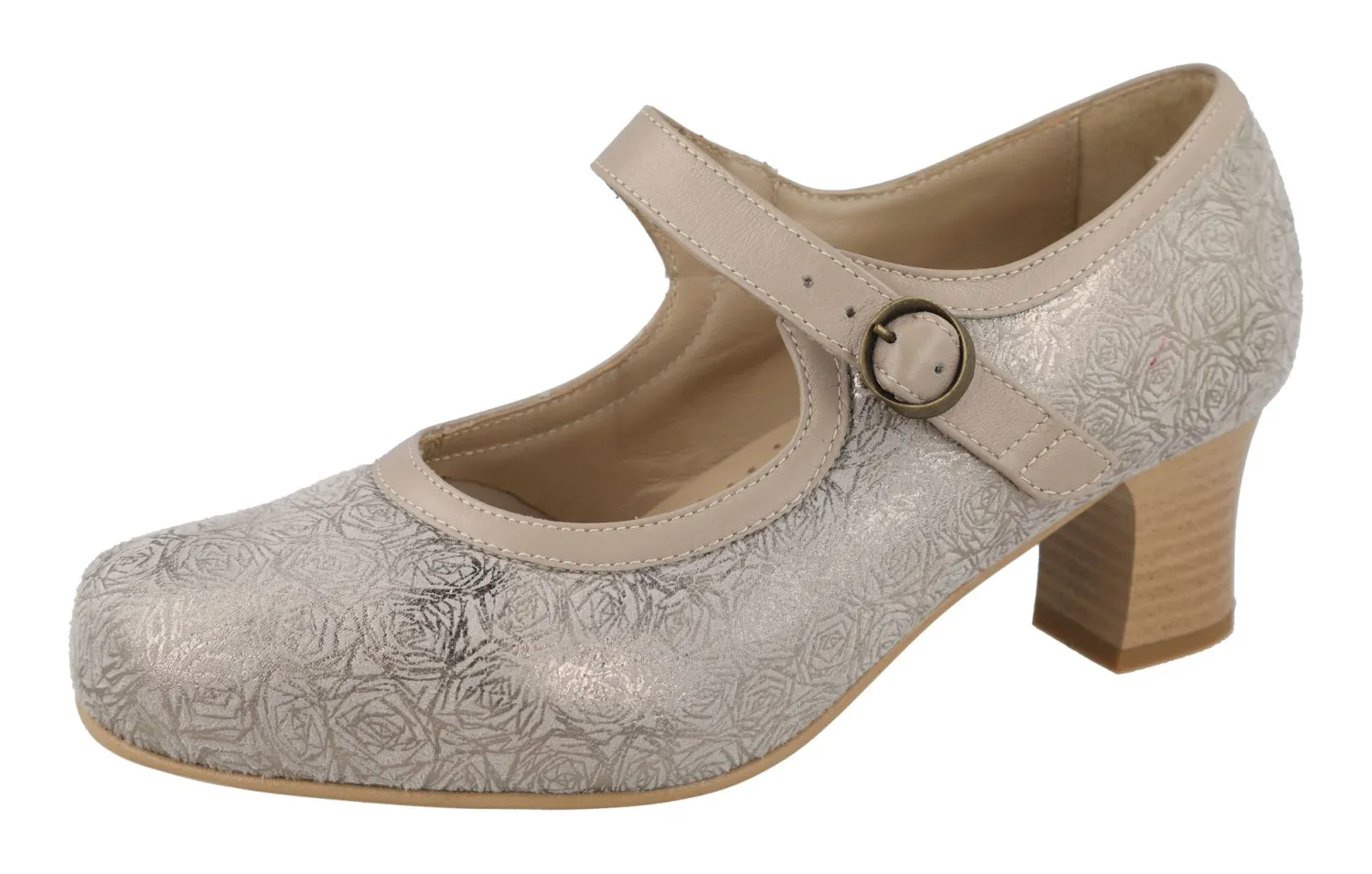 Womens Wide Fit Stretch Mary-Jane Court Shoes - Bangalore<DB Wider Fit Shoes Discount