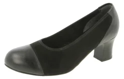 Womens Wide Fit Stretch Panel Court Shoes - Farne<DB Wider Fit Shoes New