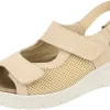 Womens Wide Fit Stretch Panel Wedge Sandals - Bobbie<DB Wider Fit Shoes Outlet