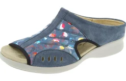 Womens Wide Fit Stretch Panel Mule Sandals - Wigeon<DB Wider Fit Shoes Discount