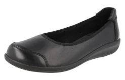 Womens Wide Fit Stretch Pump Court Flat Shoes - Whitethroat<DB Wider Fit Shoes Fashion