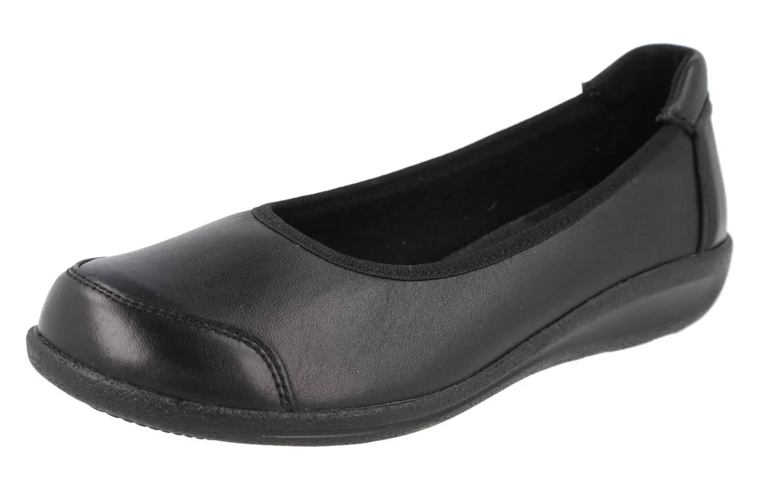 Womens Wide Fit Stretch Pump Court Flat Shoes - Whitethroat<DB Wider Fit Shoes Fashion