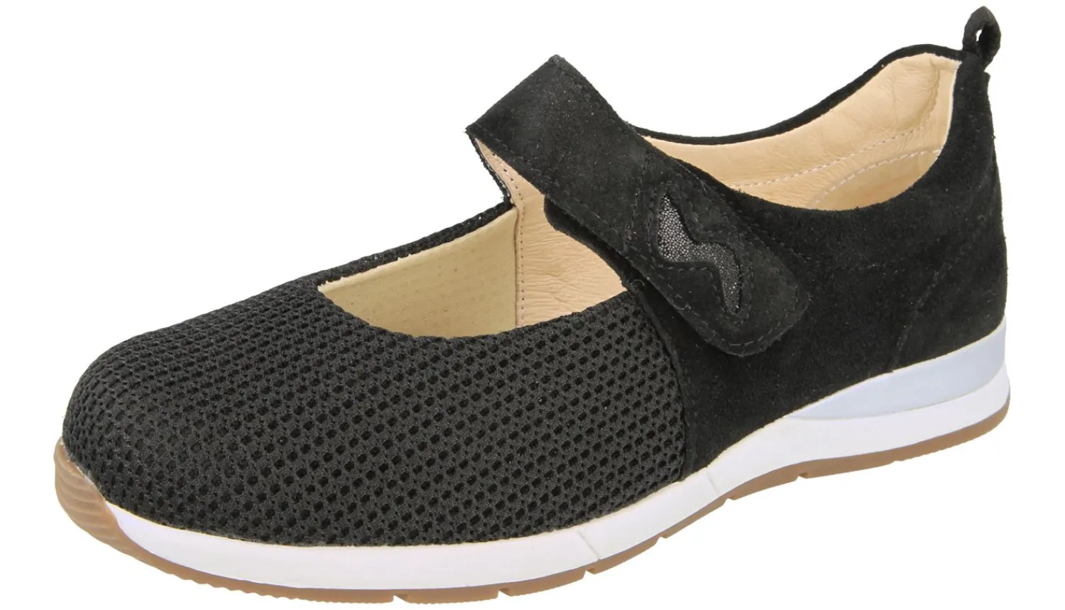 Womens Wide Fit Stretch Panel Casual Shoe - Hawaii<DB Wider Fit Shoes New