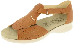 Womens Wide Fit Stretch Panel Full Back Sandals - Halford<DB Wider Fit Shoes Outlet