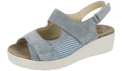 Womens Wide Fit Stretch Panel Wedge Sandals - Bobbie<DB Wider Fit Shoes Outlet