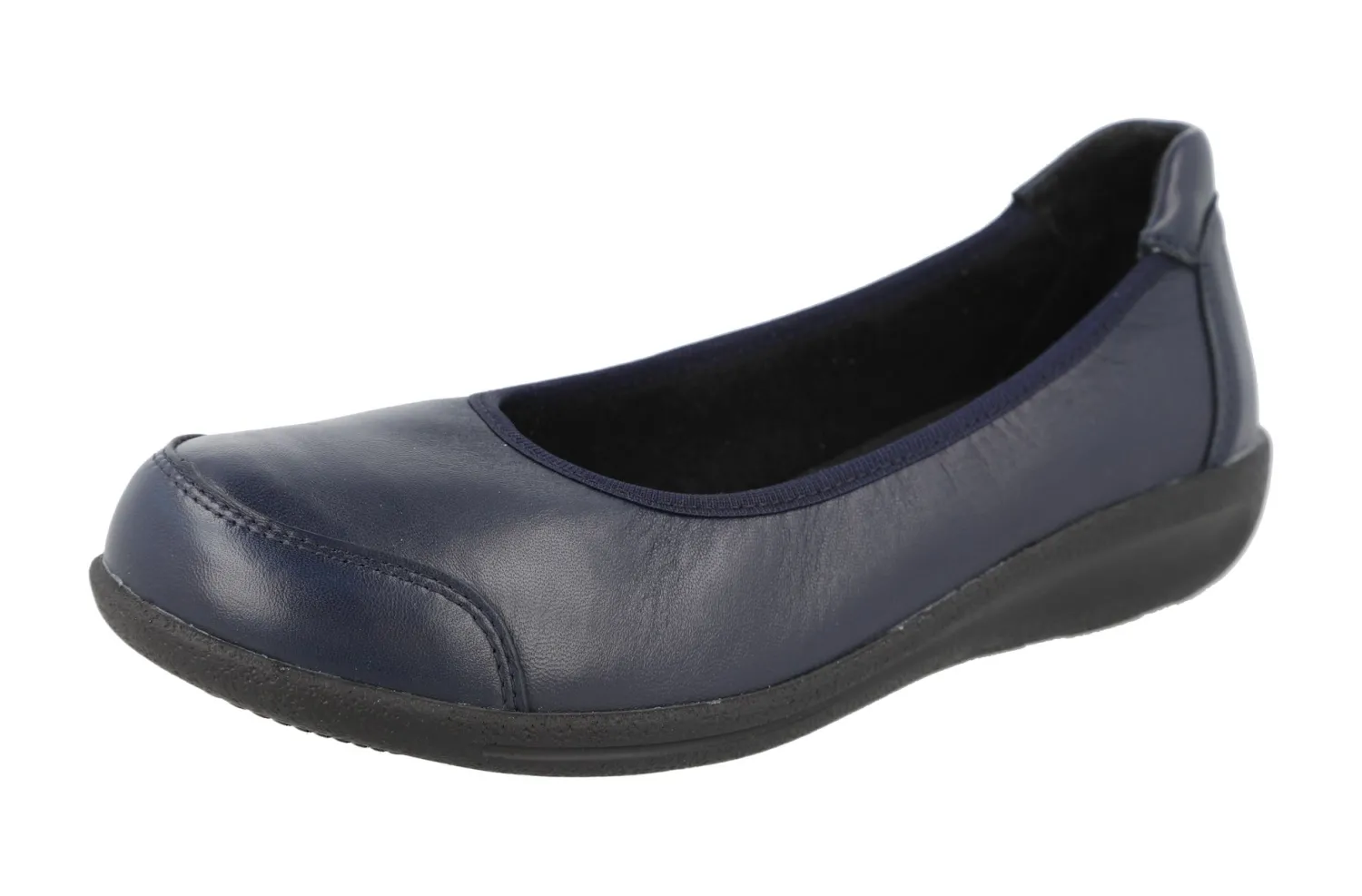 Womens Wide Fit Stretch Pump Court Flat Shoes - Whitethroat<DB Wider Fit Shoes Fashion
