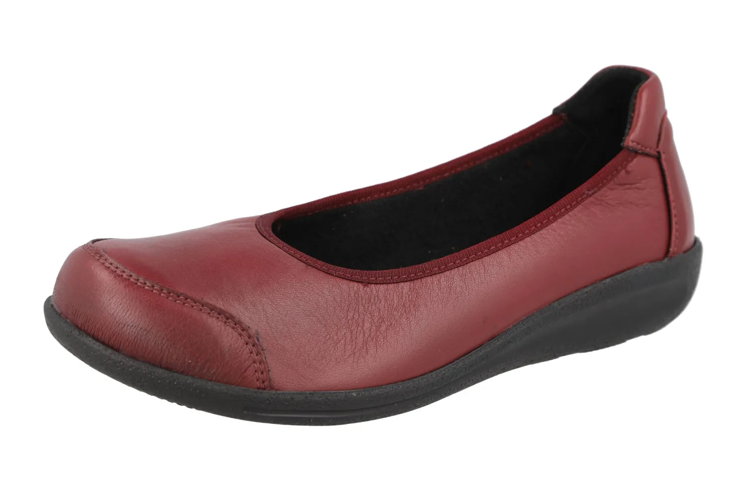Womens Wide Fit Stretch Pump Court Flat Shoes - Whitethroat<DB Wider Fit Shoes Fashion