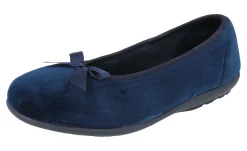 Womens Wide Fit Stretch Slip-On Slippers - Thetford<DB Wider Fit Shoes Outlet