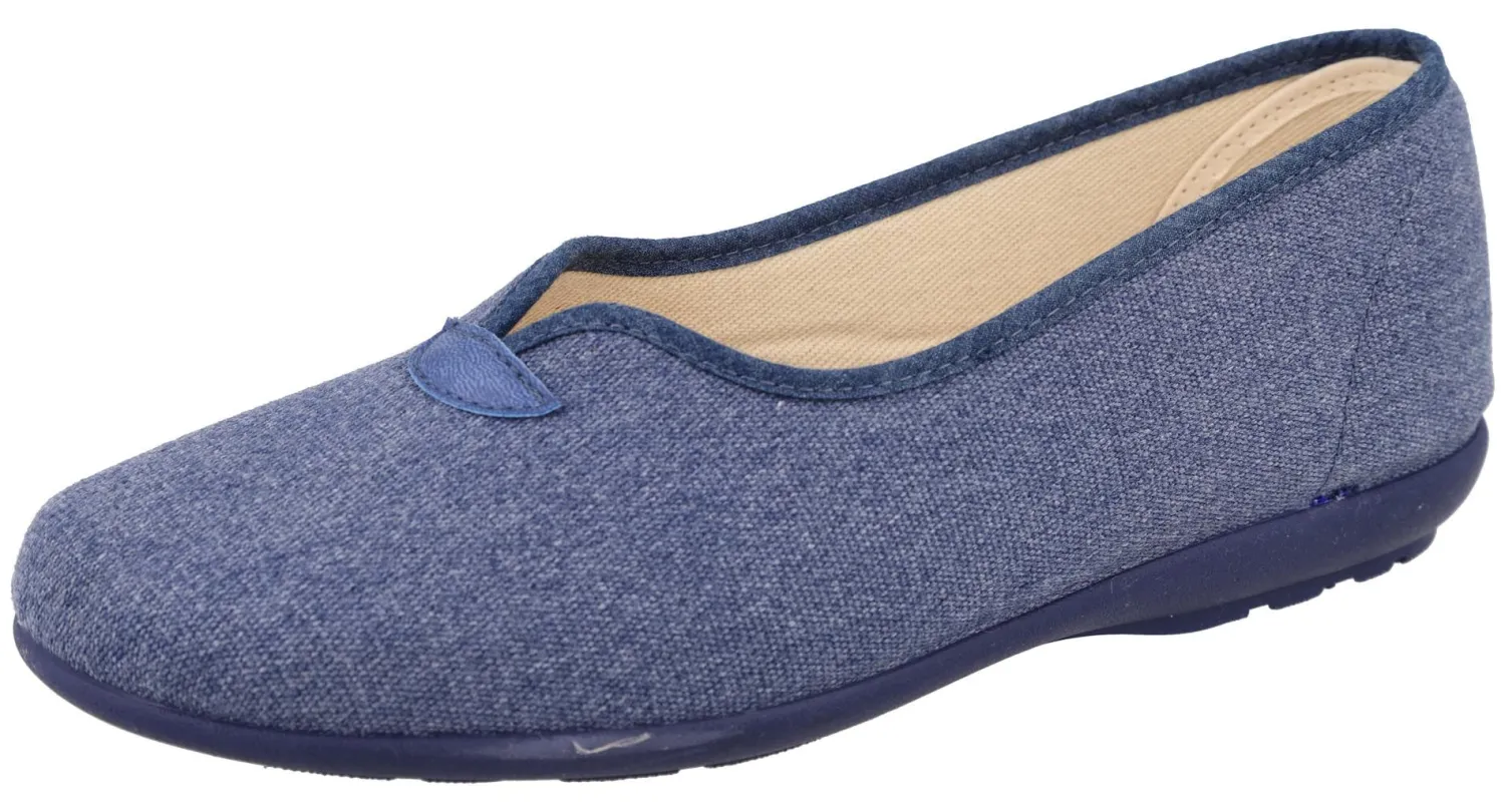 Womens Wide Fit Supportive Back Slipper - Genevieve<DB Wider Fit Shoes Hot